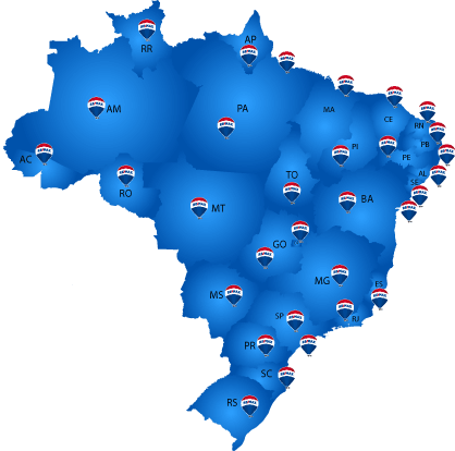 Presença em todos os estados do Brasil
